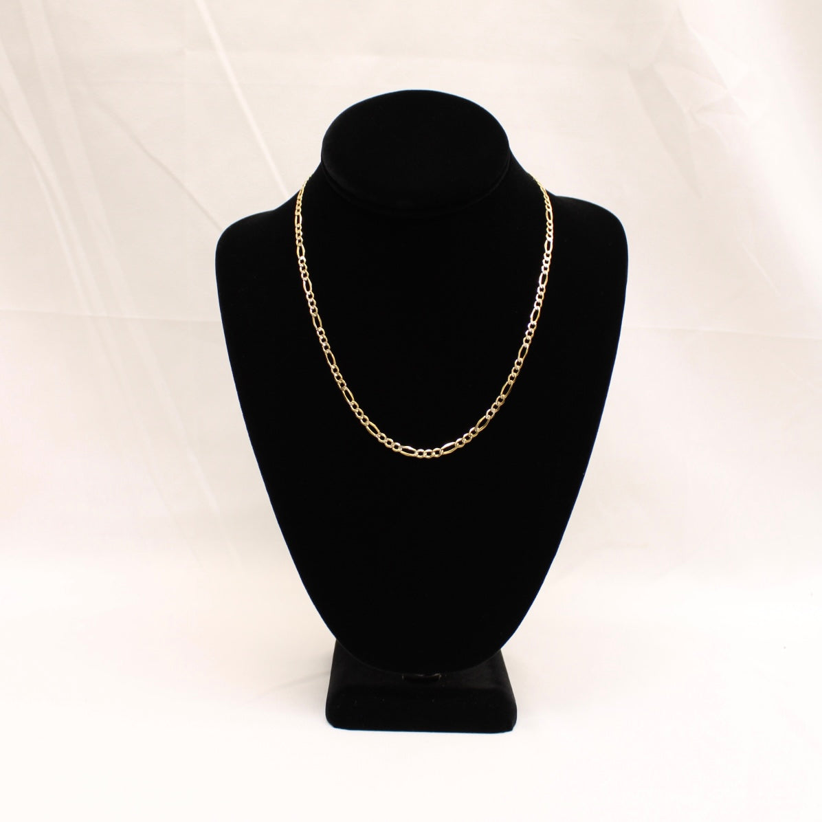 10k Gold top Figaro chain 24 inch necklace